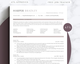 Resume Google Docs Modern Resume Design Curriculum Vitae Resume Template Word Data Analyst CV Template Executive Assistant ATS Resume Clean