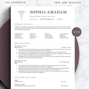Medical Resume Template for Registered Nurses and Physicians Assistant ATS Resume Google Docs Pediatric Resume New Grad Nurse CV Template