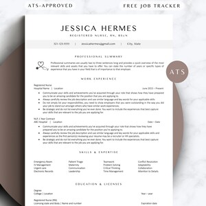 Nurse Resume Template Medical Doctor Resume Pediatric RN CV Template New Grad Nurse ATS Friendly Resume Google Docs Nurse Practitioner 2024