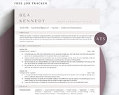 Feminine Resume Template Google Docs Resume Word ATS Optimized Modern Professional Women Manager Resume Creative Fashion Resume 2 page cv