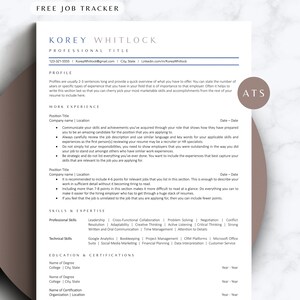 May include: A free job tracker template with a light brown background. The template includes sections for profile, work experience, skills and expertise, education and certifications. The template is designed to help job seekers create a professional CV.