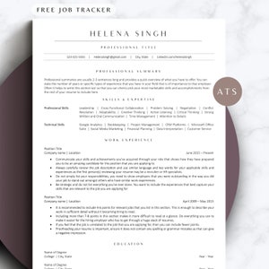 Plantilla de currículum moderno Google Docs Curriculum Vitae Currículum Word Analista de datos CV Asesor financiero Currículum 2 páginas Asistente ejecutivo ATS 2023