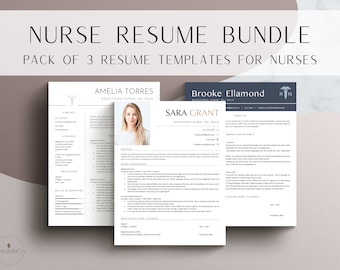 Nurse Resume Template for Nurse Practitioner Resume Bundle RN Modern Template with Photo CV Template Healthcare ATS Friendly Resume Nurse