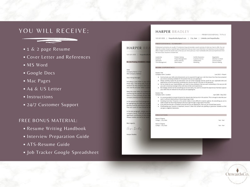 Resume Google Docs Modern Resume Design Curriculum Vitae Resume Template Word Data Analyst CV Template Executive Assistant ATS Resume Clean