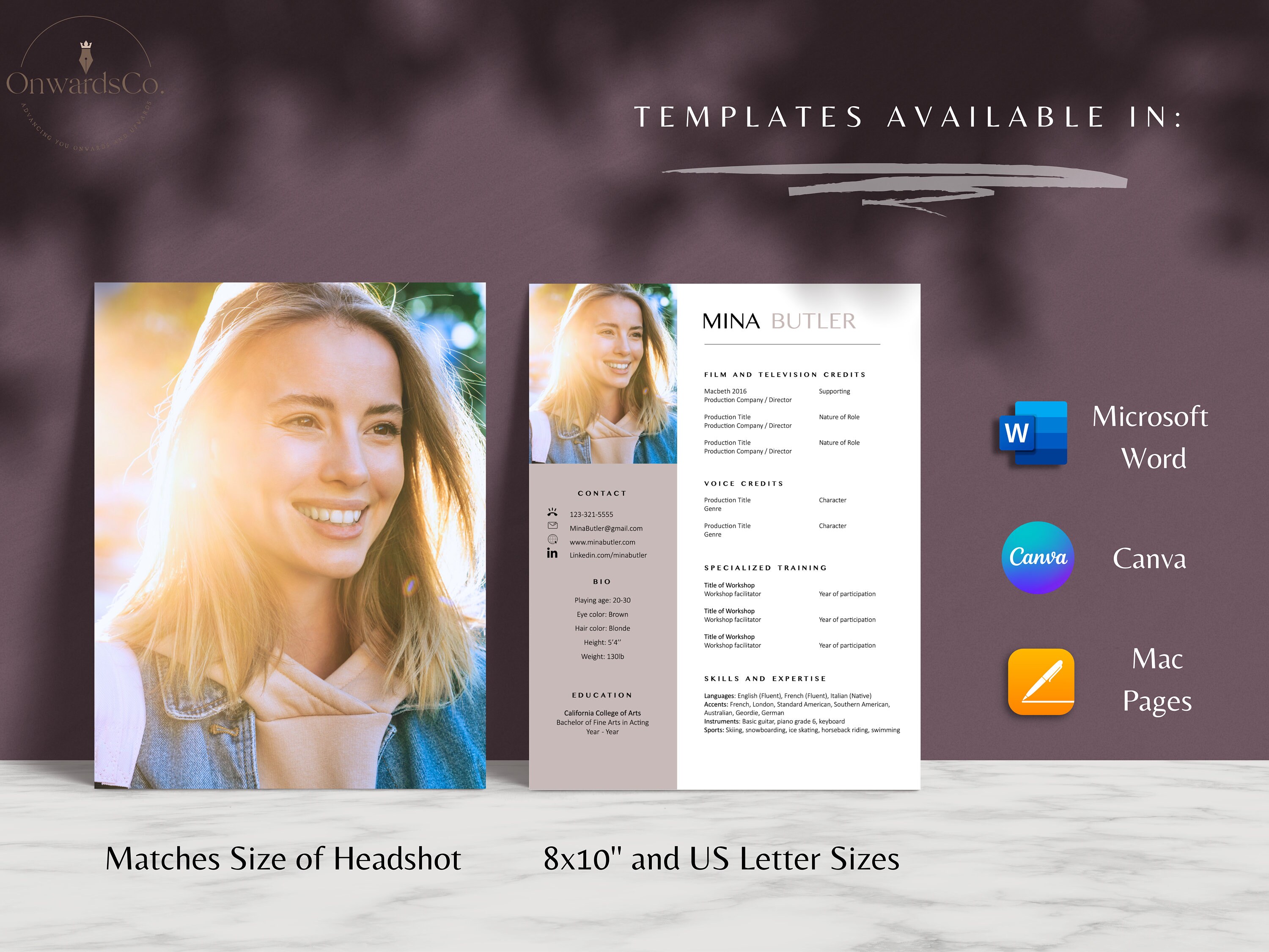 Acting Resume Template Modern Theatre Actor Resume Modelling Resume ...