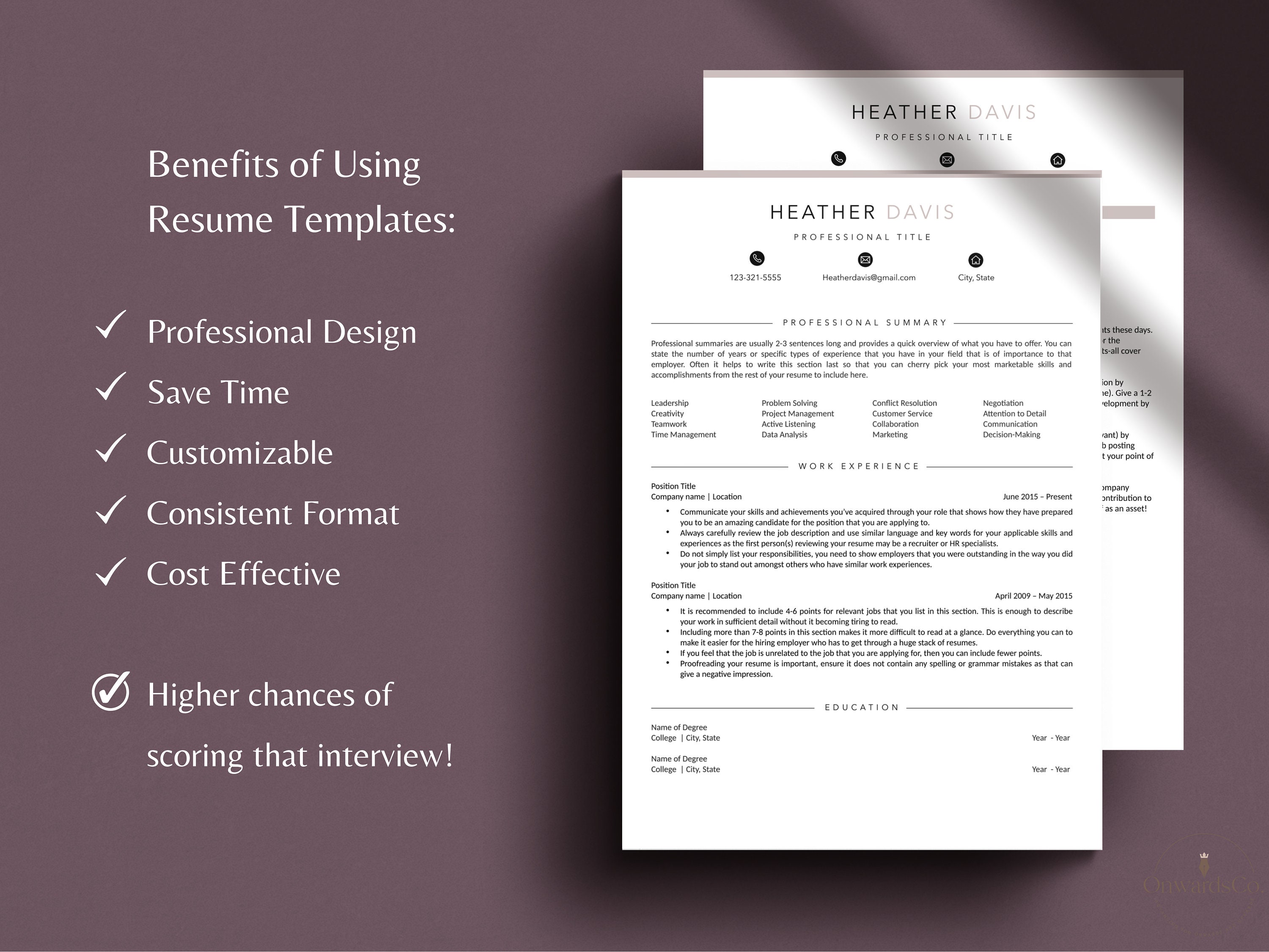 Modern New Grad Resume Template Freshers College Resume Job Application
