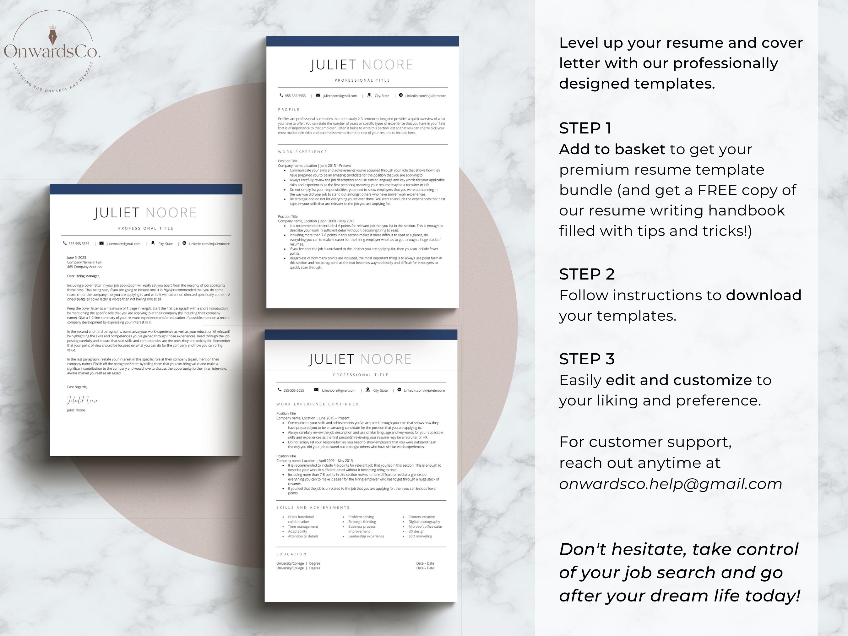 Executive Resume Template ATS Friendly Resume Google Docs Editable ...