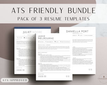 ATS Friendly Clean Modern Professional Resume Templates Google Docs Resume Template Word Bundle Executive ATS Resume Cover Letter Templates