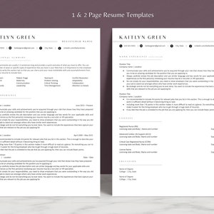 New Grad RN Resume 2 page Nursing Resume Template ats compliant RN Resume Template Google Docs  Nurse CV Template Medical Resume Modern