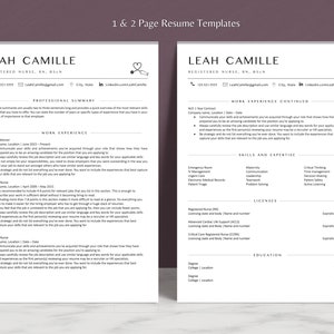 ATS Friendly Nurse Resume Template For Google Docs Resume Word Template Medical Assistants Resume Registered Nurse Practitioner Graduate CV