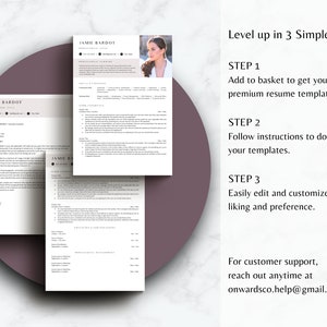 Modern Elegant Photo Resume Template With Picture CV Format Lebenslauf ...