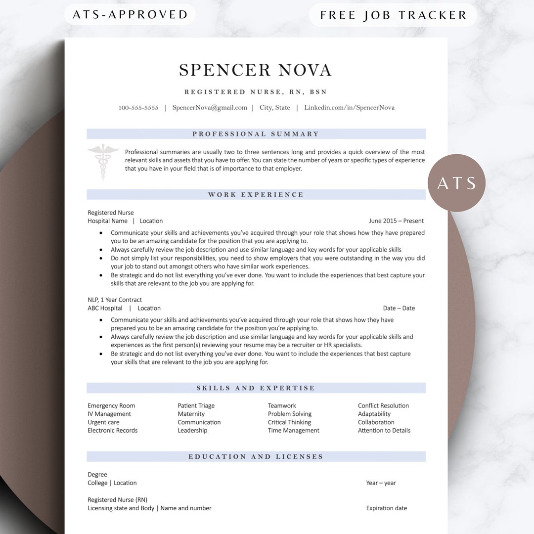 Nursing Resume Template Google Docs Medical Cv Template Google Docs ...