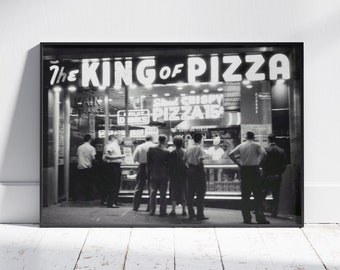 King of Pizza Vintage Photo Wall Art | High-Resolution Digital Download | Printable Art | Instant Download | 5 Sizes Available