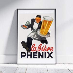 La Biere, vintage poster, digitale download