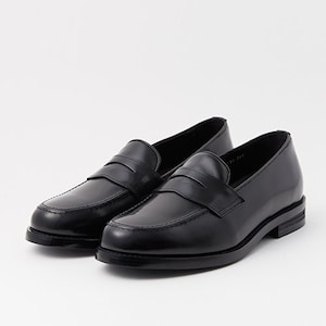 JOSEPHT Shanghai Black Leather Penny Loafers Classic Dress Shoes Vibram Outsole