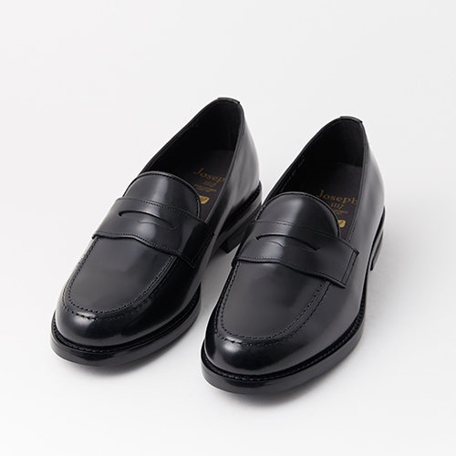 ローファー・オックスフォード JOSEPHT SHANGHAI VIBRAM JOS001 JOSEPHT Shanghai Black Leather Penny Loafers Classic Dress