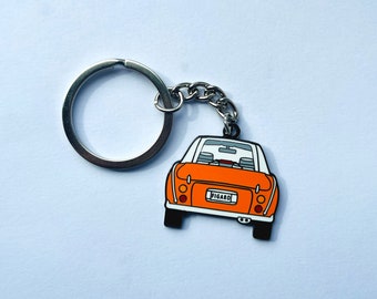 キーホルダー・キーリング LMORPHOSE Keyring Classic Racing Car YellowYellow Concept Racing Car Key Ring - by Metalmorphose