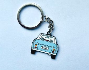 Figaro Classic Car Collectors Keyring - Pale Aqua - Figaro Collection