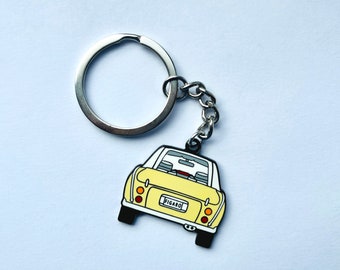 Figaro Classic Car Collectors Keyring - Yellow - Figaro Collection