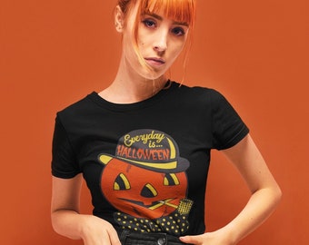 Camiseta para mujer "Everyday is Halloween" / Psychobilly, Punk, Goth, Rockabilly, Horror, Vintage, Kitsch, Retro, Pin-Up, estilo, ropa, camisetas gráficas, regalos