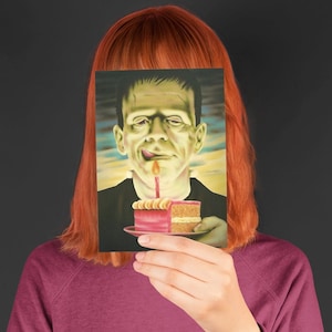 Monster van een verjaardagswenskaarten | Frankenstein Movie Monsters Boris Karloff Mary Shelley Vintage Retro Horrorfilm Unieke Geschenken
