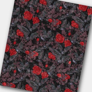 Floral Bats Crushed Velvet Blanket | Romantic Whimsigoth Bohemian Gothic Halloween Witchy Home Decor Bedding Bed Sheet Throw Gifts