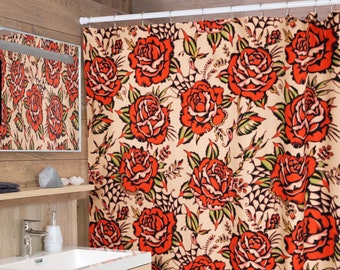 SAILOR JERRY シャワーカーテン Sailor Jerry Shower Curtains - Etsy
