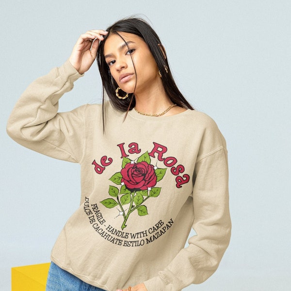 Mazapan Unisex Crewneck Sweatshirt | Rosa Peanut Candy Dulce de Cacahuate Mexican Hispanic Latina Graphic Pullover Gifts Halloween Costume