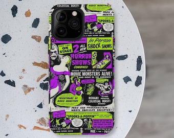 Live Horror Spook Show Phone Case | Monster Horror Goth Punk Psychobilly iPhone Pro/Max Samsung Galaxy Plus Ultra Gift Google Pixel