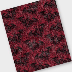 Red Bats & Spiderwebs Lace Print Crushed Velvet Blanket | Whimsigoth Bohemian Gothic Halloween Witchy Home Decor Bedding Bed Sheet Gifts
