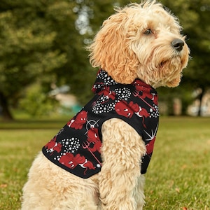 Hot Stuff Pet Hoodie, Koty i Psy | Little Devil Retro Vintage Bajki Rockabilly Punk Słodkie Unikalne Bluzy Topy Koszulki Prezenty dla Zwierząt