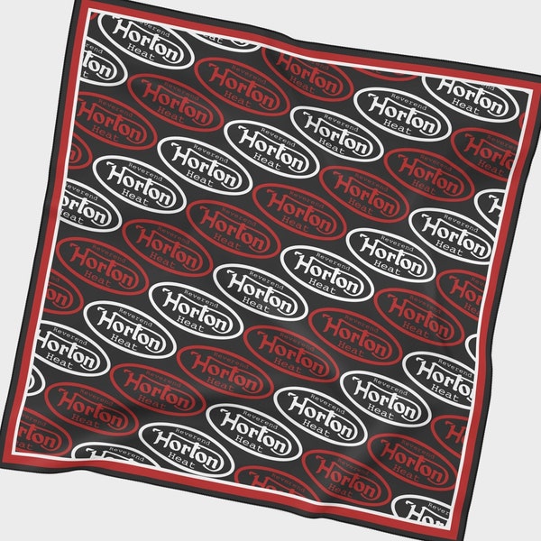 Reverend Horton Heat Chiffon Scarf | Psychobilly Punk Rockabilly Music Vintage Retro Pin Up Hair Accessories Headband Bandana Neckerchief