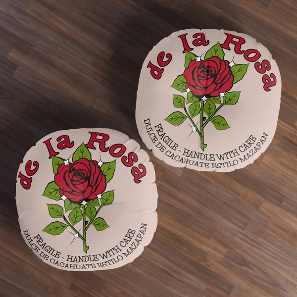 Coussin de sol rond capitonné Mazapan | Esthétique unique bonbons aux cacahuètes Dulce de Cacahuate mexique sièges jetés literie décoration d'intérieur cadeaux