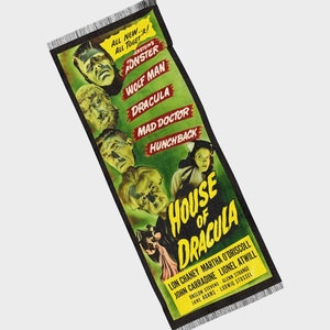 Retro horror lichte sjaal | Frankenstein Dracula Wolf Man Goth Punk Halloween Winter Herfst Zomer Sjaal Accessoire Kerstcadeautjes Cadeau