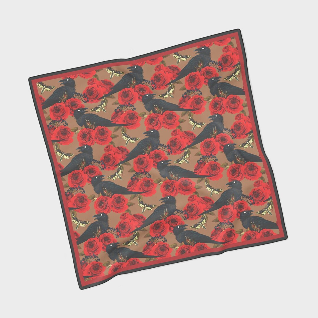 Raven Death's-head Moth Chiffon Scarf | Botanical Mystical Whimsigoth ...