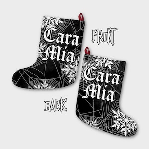 Cara Mia & Mon Cher Christmas Stockings | Matching Couples Morticia