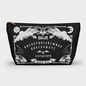 Ouija Make Up Accessory Bag | Vintage Cartoon Cute Horror Halloween Goth Punk Travel Purse Pouch Gift