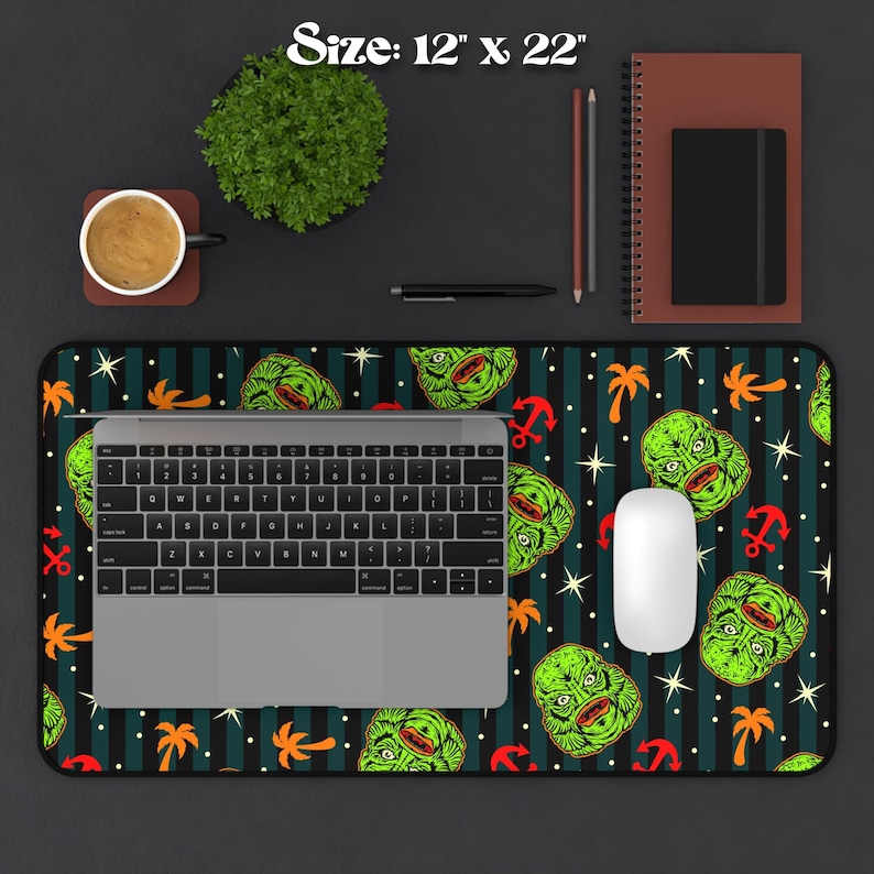 Retro Creature Desk Mat | Black Lagoon Classic Horror Movie Monsters ...