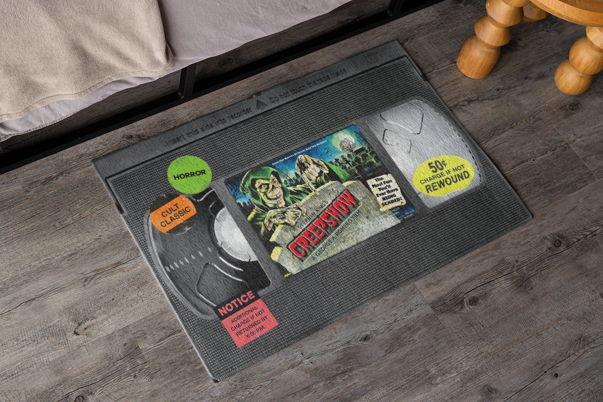 Jouw keuze: horror VHS-karpetten 36 x 24 inch | Cadeaus uit de jaren 80 en 90 Filmtape Unieke grappige gothic punk esthetiek interieur deur Bad welkomstmat geschenken