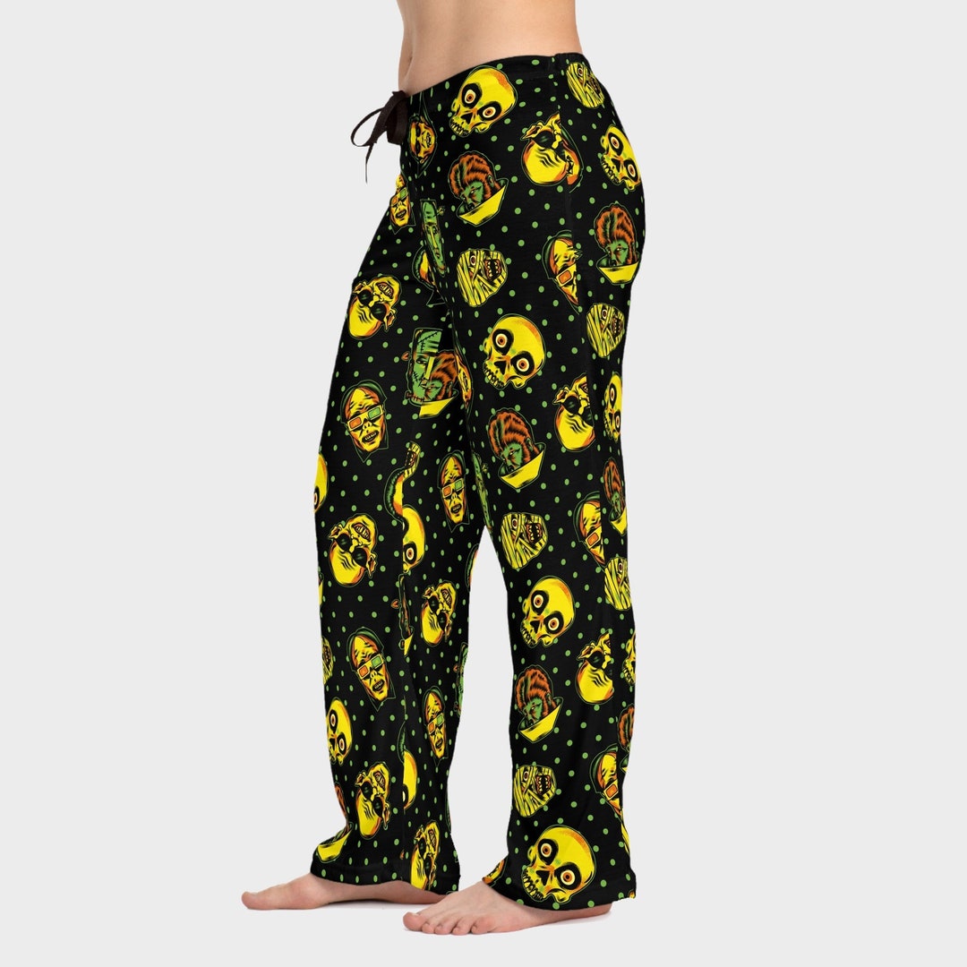 Monster Print Women's & Men's Pajama Pants | Horror Movie Monsters