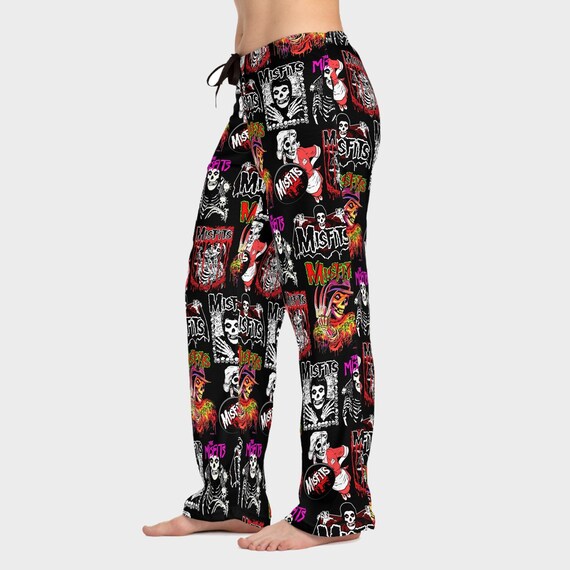 Misfits Women's & Men's Pajama Pants Horror Punk Band Music Goth  Alternative Art Comfy Cozy Lounge Sleepwear Winter Christmas Gift Present 