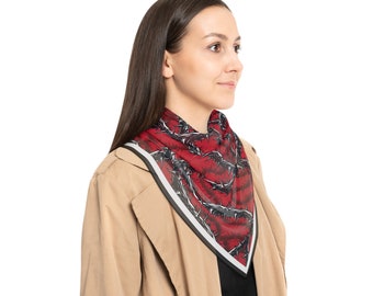Thorn Vines Chiffon Scarf | Halloween Horror Witchy Goth Punk Emo