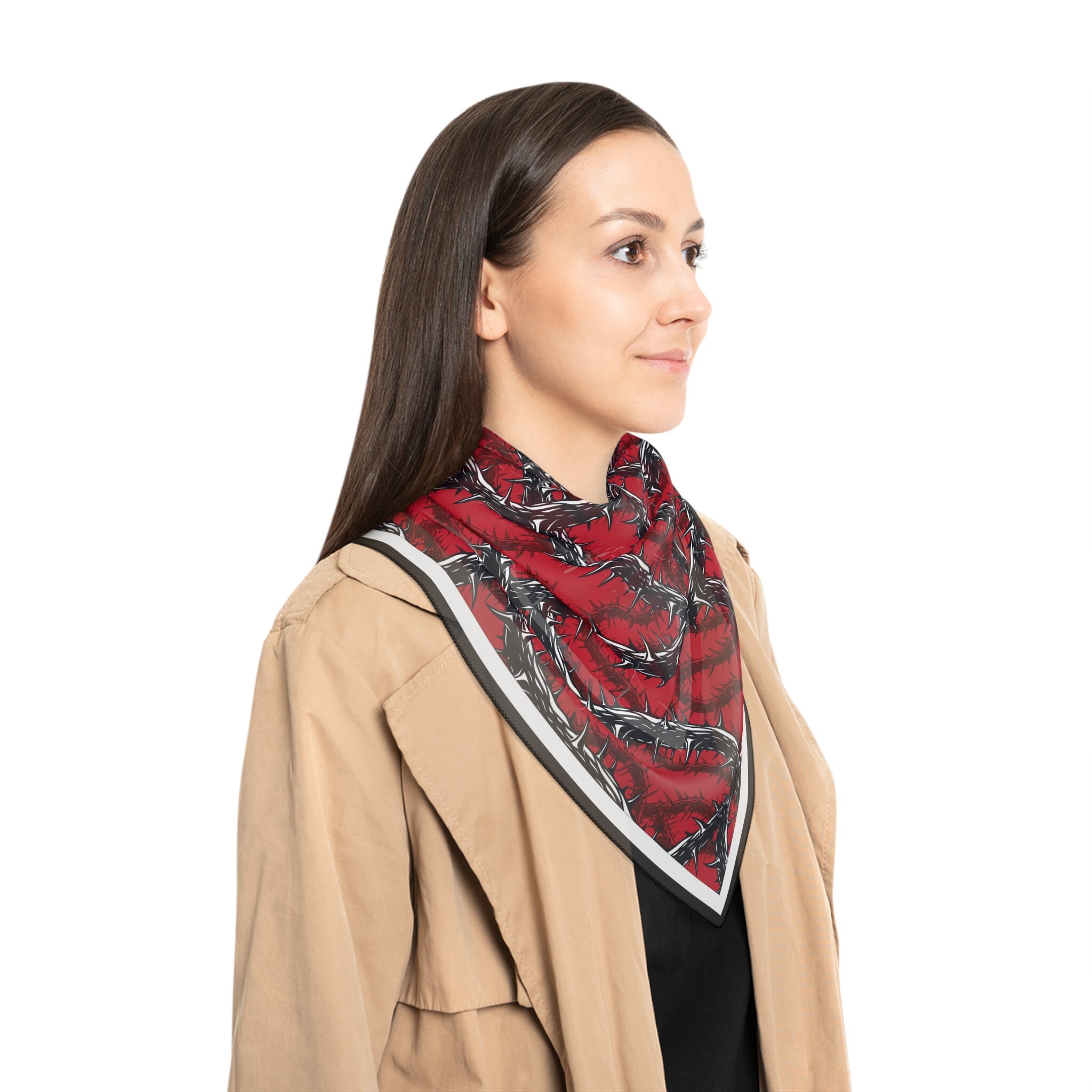 Thorn Vines Chiffon Scarf | Halloween Horror Witchy Goth Punk Emo