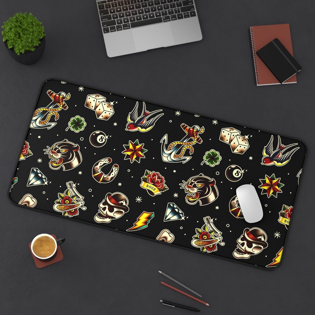 Tattoo Desk Mat | Traditional Old School Sailor Ink Unique Rockabilly ...