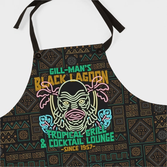 Gill-Man's Black Lagoon Tropical Grill & Cocktail Lounge Apron | Creature  Monsters Vintage Horror Kitchen Cooking Accessories Gift
