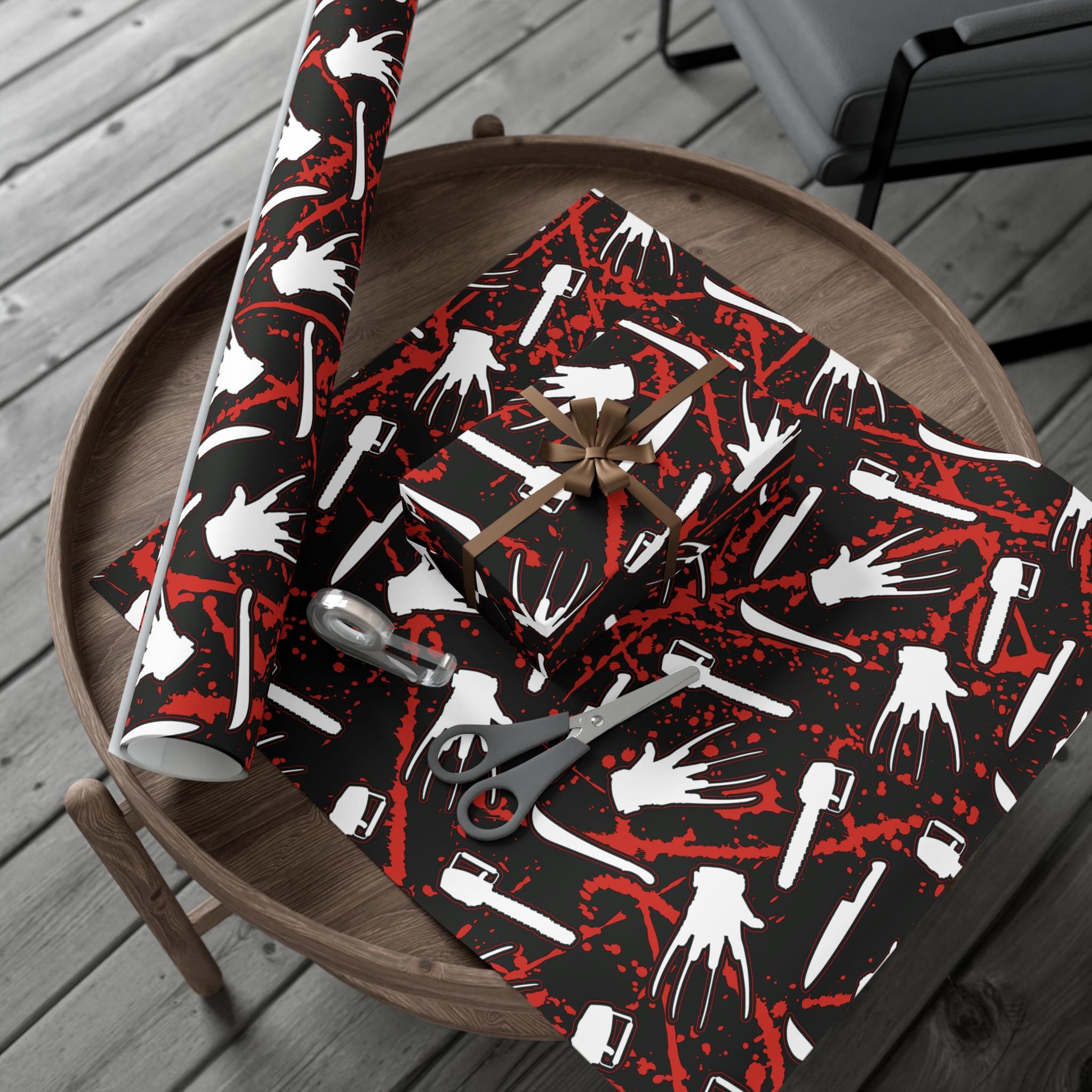 Slasher Movie Madness Wrapping Paper | Horror Goth Punk Slasher