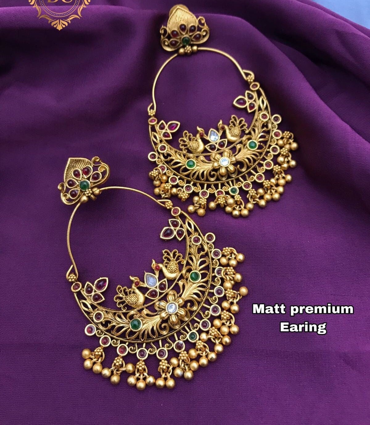 24k Jhumka Earrings Etsy Australia