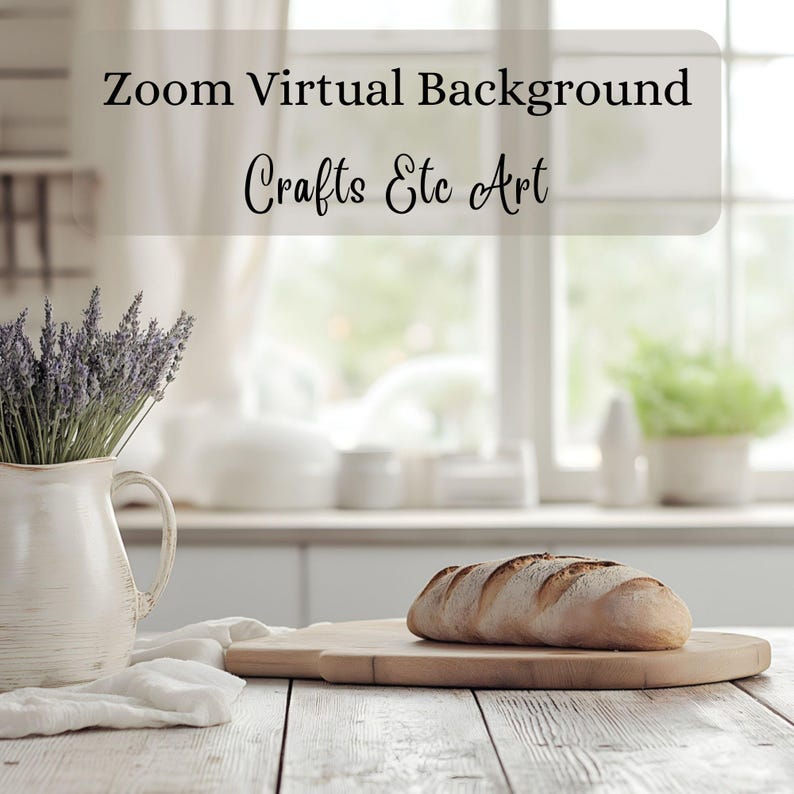 Farmhouse Kitchen Zoom Background - Virtual Background for Zoom ...