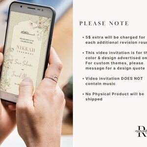 May include: A digital invitation for a Nikkah ceremony with a floral design. The invitation features the text "Please join us to celebrate the Nikkah Ceremony" and the names "Sona Saleem and Jonaid Ali".