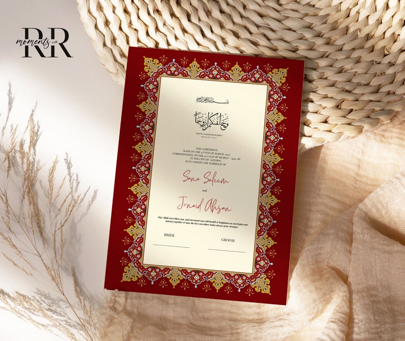Nikkah Contract Template,printable Nikkah Contract,editable Nikkahnama Nikkah Contract Template,printable Nikkah Contract,editable Nikkahnama